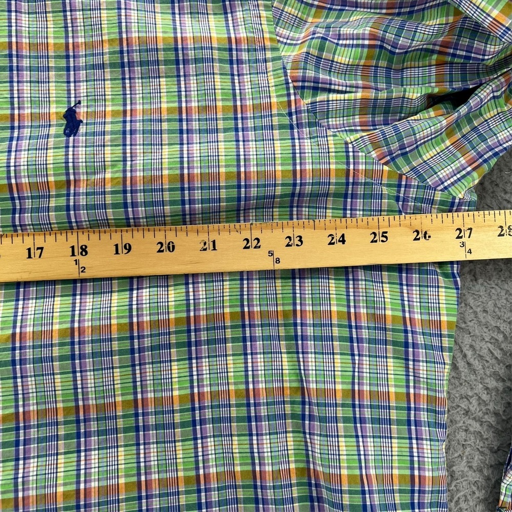 Polo Ralph Lauren Shirt Men XXL Classic Fit Plaid Button Down Multi Color Cotton - Picture 6 of 15